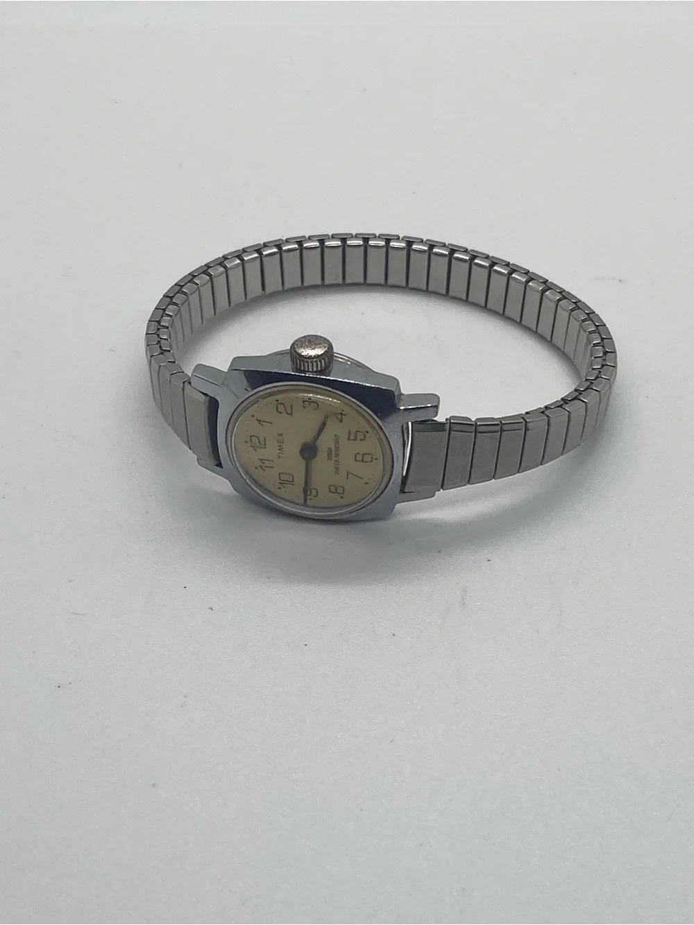 Timex Silver Women's Expansion Bracelet Watch with Cream Dial